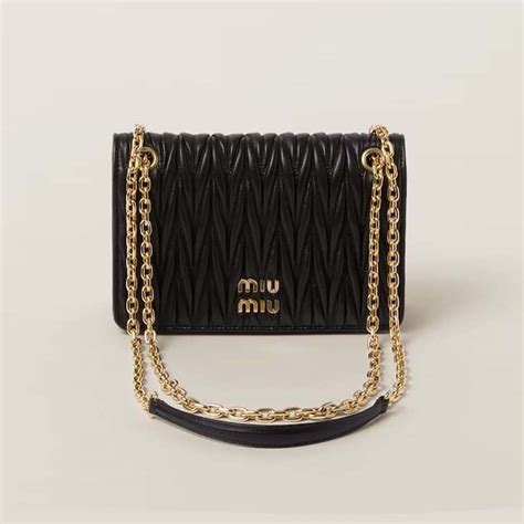 miu miu matelassé leather mini bag|Black Matelassé Nappa Leather Mini.